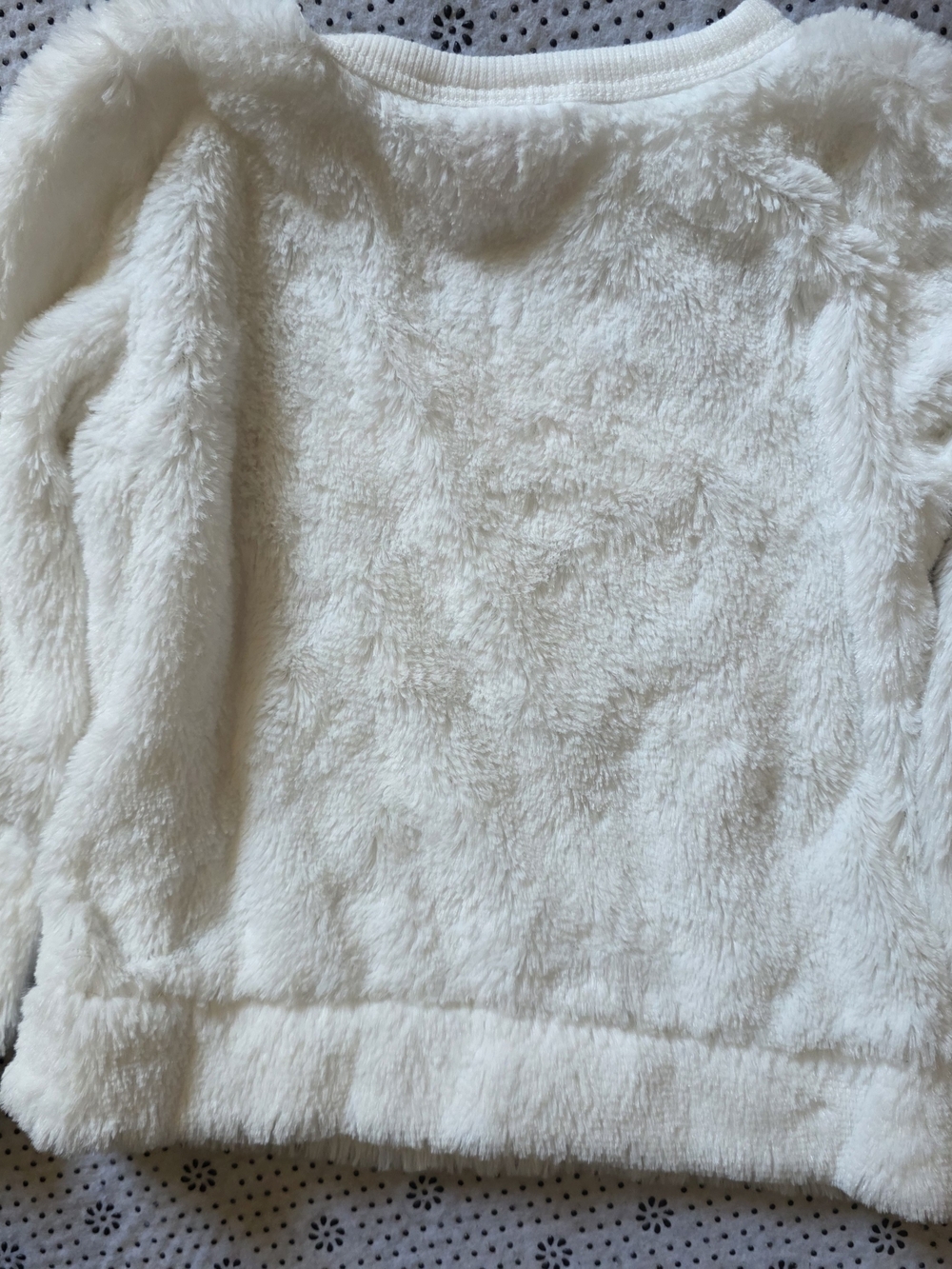 Magic Cream Plush Fuzzy Kids Top